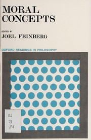 Front cover of Moral Concepts (Readings in Philosophy) by J. Feinberg