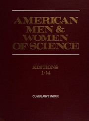 Front cover of American Men and Women of Science by Cattell Jaques