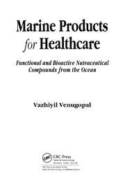 Front cover of Marine products for healthcare by V. Venugopal