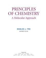Front cover of Principles of chemistry by Nivaldo J. Tro