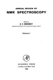 Front cover of Annual review of NMR spectroscopy by Unknown