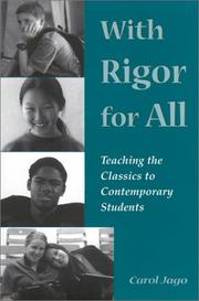 Cover of With Rigor for All by Carol Jago