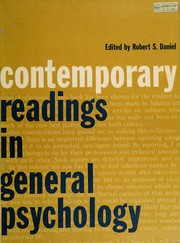 Front cover of Contemporary readings in general psychology by Robert S. Daniel