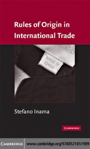 Front cover of Rules of Origin in International Trade by Stefano Inama