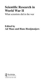 Front cover of Scientific research in World War II by Ad Haas