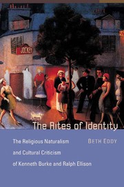 Front cover of The rites of identity by Beth Eddy