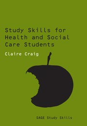 Front cover of Study skills for health and social care students by Claire Craig
