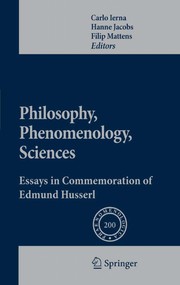 Front cover of Philosophy, Phenomenology, Sciences by Filip Mattens