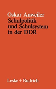 Front cover of Schulpolitik und Schulsystem in der Ddr by Oskar Anweiler