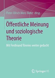 Front cover of Öffentliche Meinung und soziologische Theorie by Peter-Ulrich Merz-Benz