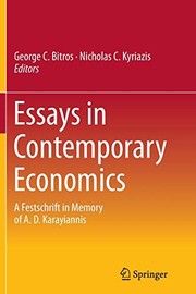 Cover of Essays in Contemporary Economics by George C. Bitros