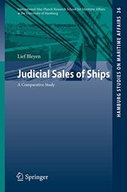 Front cover of Judicial Sales of Ships by Lief Bleyen