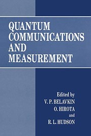 Cover of Quantum Communications and Measurement by V.P. Belavkin