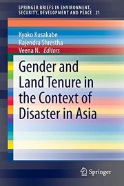 Front cover of Gender and Land Tenure in the Context of Disaster in Asia by Kyoko Kusakabe