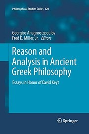 Front cover of Reason and Analysis in Ancient Greek Philosophy by Georgios Anagnostopoulos