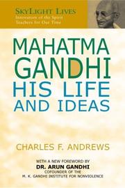 Front cover of Mahatma Gandhi's ideas by Andrews, C. F.