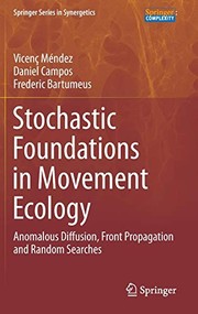 Front cover of Stochastic Foundations in Movement Ecology by Vicenç Méndez