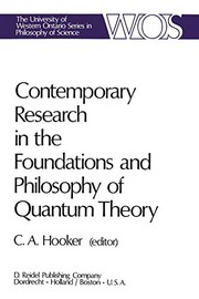 Front cover of Contemporary Research in the Foundations and Philosophy of Quantum Theory by C. A. Hooker