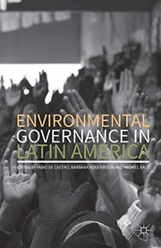 Front cover of Environmental Governance in Latin America by Fabio de Castro