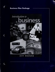 Front cover of Pkg Bus Plan-Intro to Business by MADURA