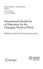 Front cover of International Handbook of Education for the Changing World of Work by Rupert Maclean