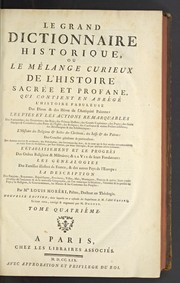 Front cover of Le grand dictionnaire historique by Louis Moréri