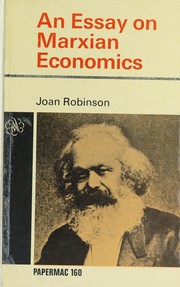 Cover of An essay on Marxian economics. -- by Robinson, Joan Violet Maurice