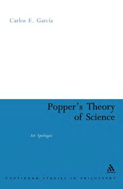 Front cover of Popper's theory of science by Carlos E. Garcia