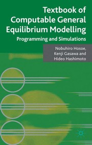Front cover of Textbook of computable general equilibrium modelling by Hideo Hashimoto