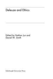 Cover of Deleuze and ethics by Nathan J. Jun