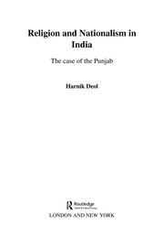 Front cover of Religion and Nationalism in India by Harnik Deol
