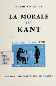Cover of La morale de Kant by Joseph Vialatoux