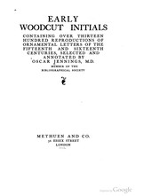 Front cover of Early Woodcut Initials by Oscar Jennings