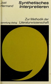 Cover of Synthetisches Interpretieren by Jost Hermand