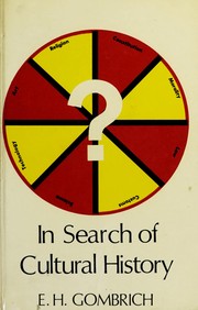 Front cover of In search of cultural history by E. H. Gombrich