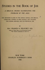 Front cover of Studies in the book of Job by F. N. Peloubet