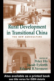 Cover of Rural development in transitional China by Peter Ho