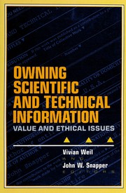 Front cover of Owning scientific and technical information by Vivian Weil