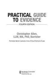 Cover of Practical guide to evidence by C. J. W. Allen