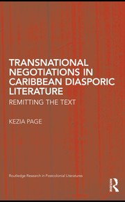 Cover of Transnational negotiations in Caribbean diasporic literature by Kezia Page