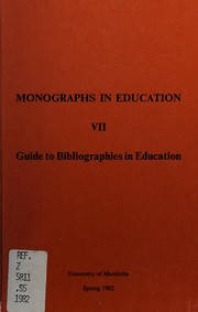 Front cover of Guide to bibliographies in education by Doreen Shanks