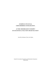 Front cover of European financial cross-border consolidation by Jean Paul Abraham