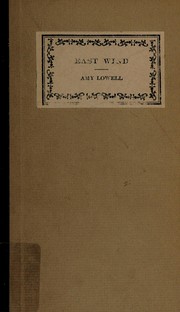 Cover of East wind by Amy Lowell