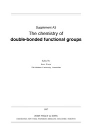 Cover of The Chemistry of double-bonded functional groups by Saul Patai