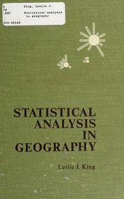 Cover of Statistical analysis in geography by Leslie J. King