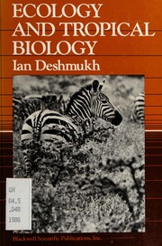 Front cover of Ecology and tropical biology by Ian Deshmukh