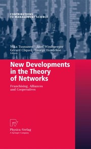 Front cover of New Developments in the Theory of Networks by Mika Tuunanen