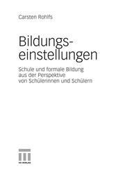 Front cover of Bildungseinstellungen by Carsten Rohlfs