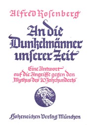 Front cover of An die Dunkelmänner unserer Zeit by Alfred Rosenberg