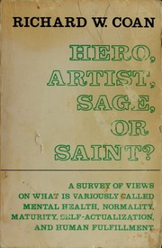 Cover of Hero, artist, sage, or saint? by Richard W. Coan